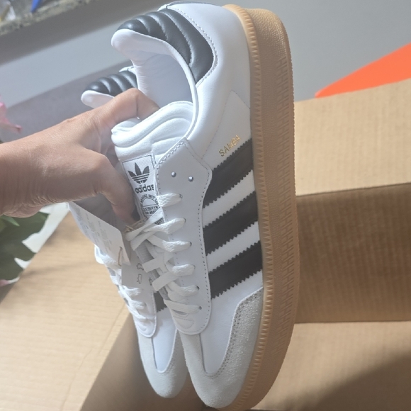 Adidas Samba XLG Sneakers - White, Black, and Tan - Picture 7 of 7